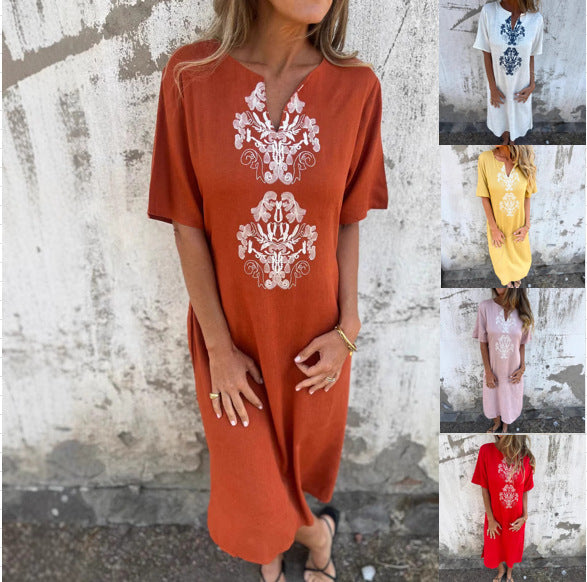 T-Shirt-Kleid «Casa» – locker mit Print