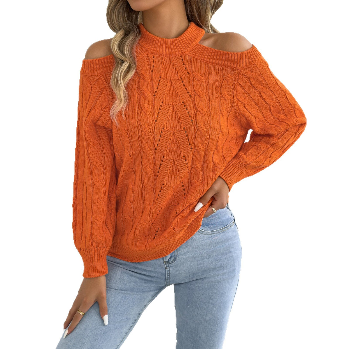 Herbstsweater mit Lochmuster – Bild 3 | LuxeStyle