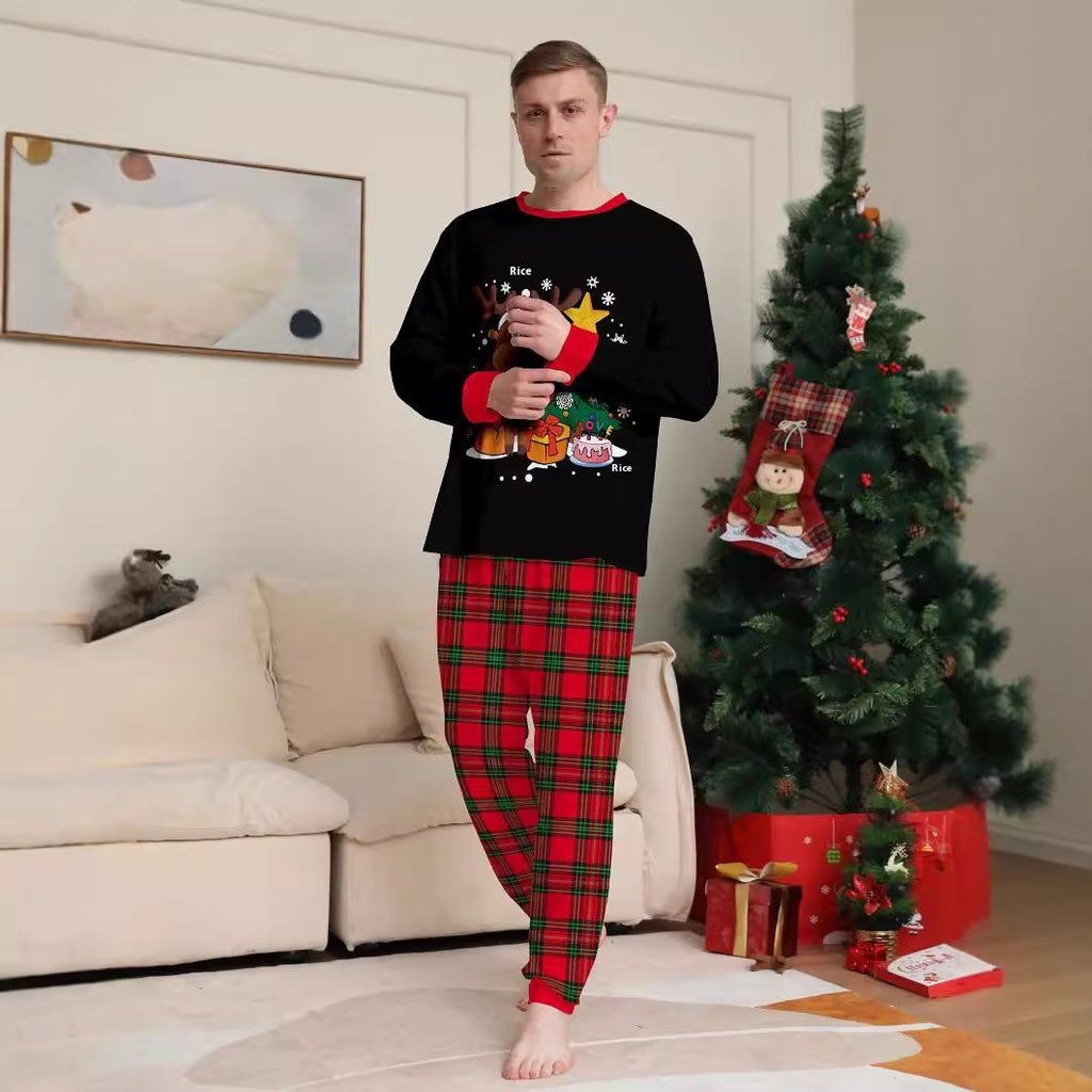 Weihnachtliches Familien-Outfit im Hirsch-Design