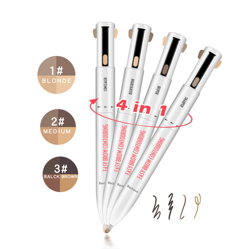 4-in-1 Augenbrauenstift mit drehbarer Perle