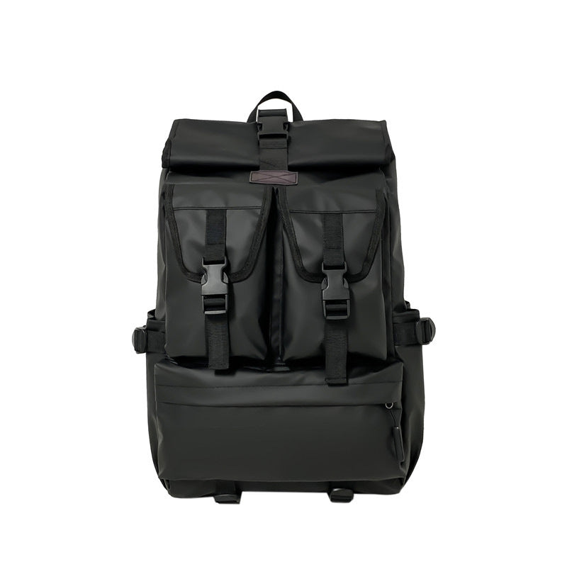 Schwarzer Rucksack für Männer – Grosses Transportbackpack – Bild 5 | LuxeStyle
