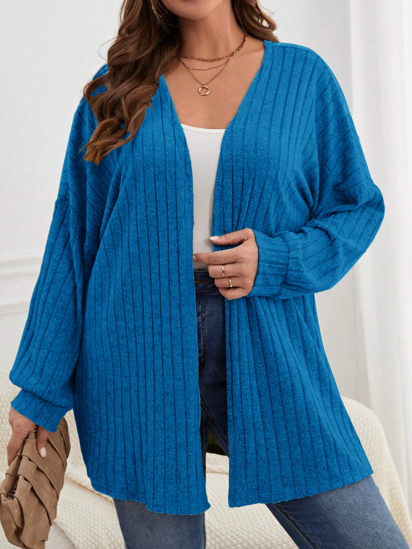 Lockere Strickjacke