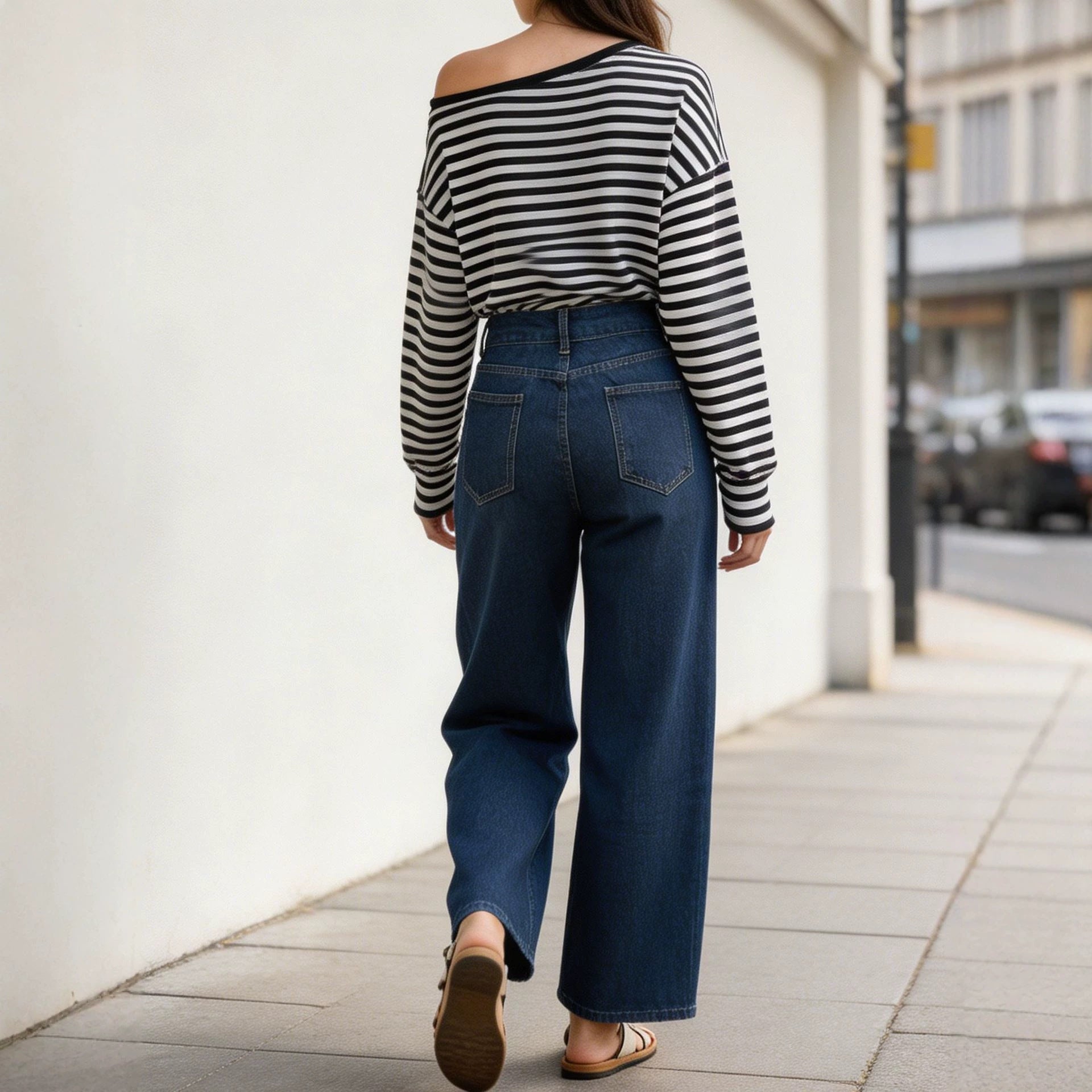 Retro Straight-Leg Jeans für Damen