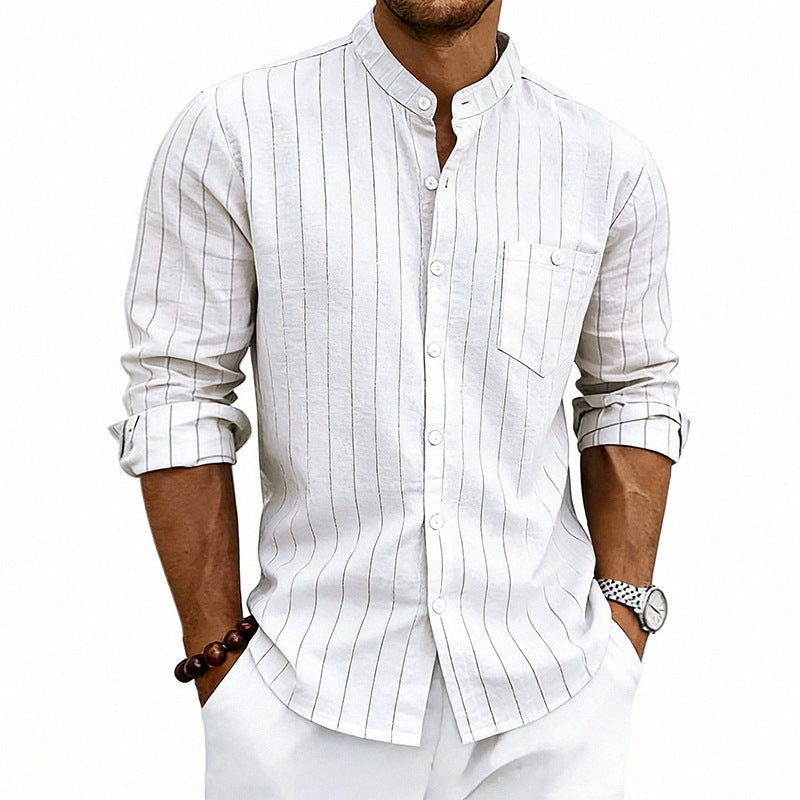 Linen-Jacquard-Hemd – Bild 7 | LuxeStyle