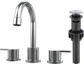 Badezimmerarmatur Edelstahl 2-Griff 8 Zoll 3-Loch 360°-Drehspülung mit