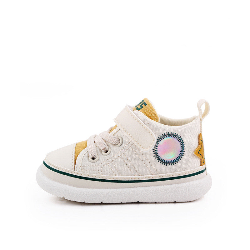 Kinder High-Top Canvas-Sneakers mit Klettverschluss | LuxeStyle