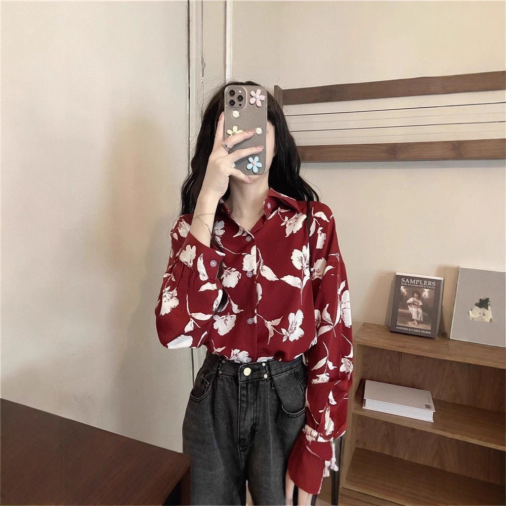 Damen Retro-Hemd mit Print – Bild 2 | LuxeStyle
