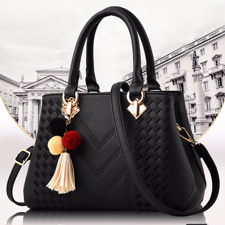 Lederhandtasche mit mehreren Fächern