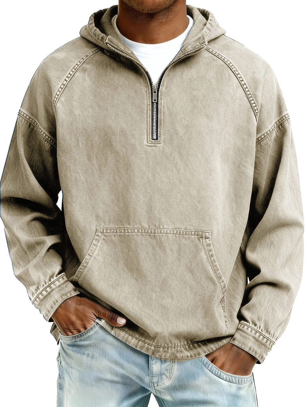 Herren Kapuzen-Sweatshirt mit Reissverschluss – Ansicht 7