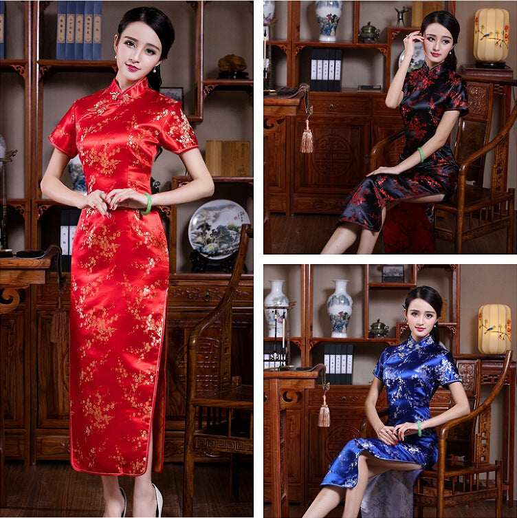 Vintage Cheongsam mit Stehkragen – Bild 2 | LuxeStyle