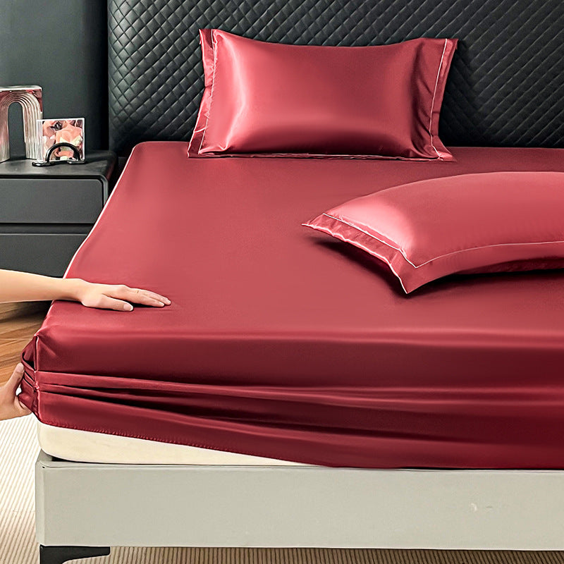 Satin-Look Spannbettlaken aus Eisseide