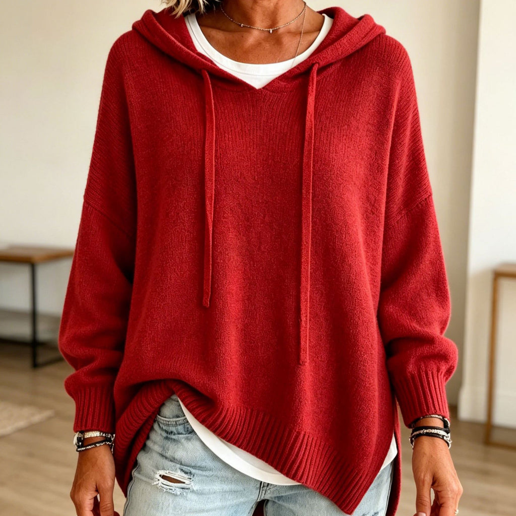Langer Pullover mit lockerer Passform