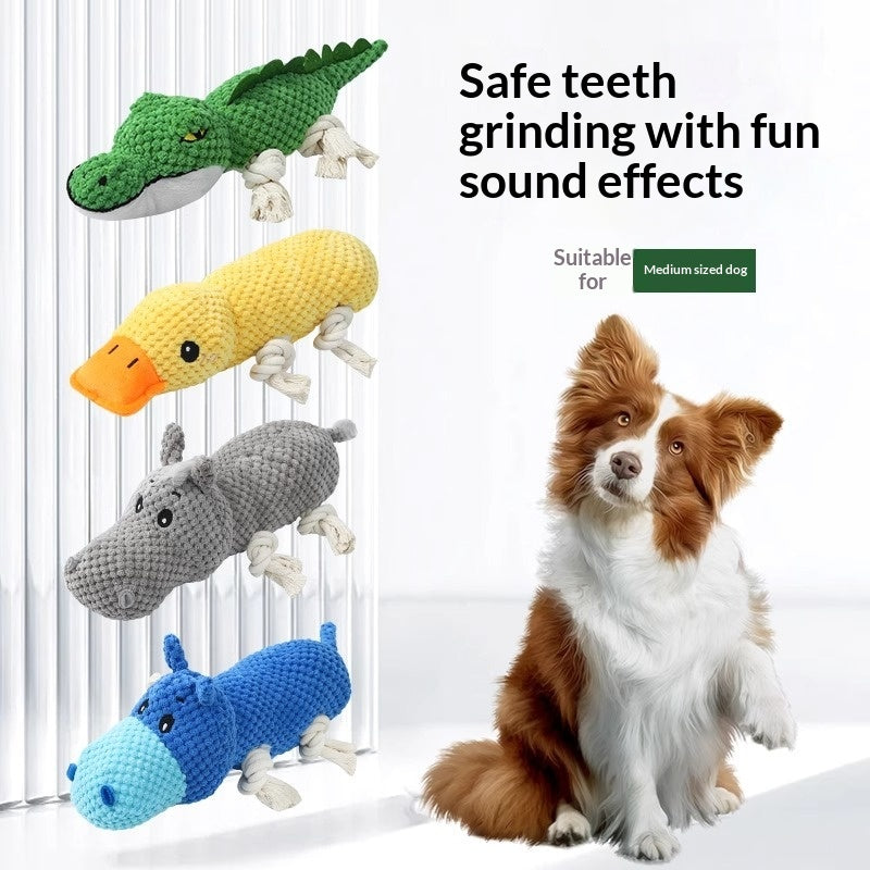 Plüschtier mit Sound zum Kauen & Zähneputzen
