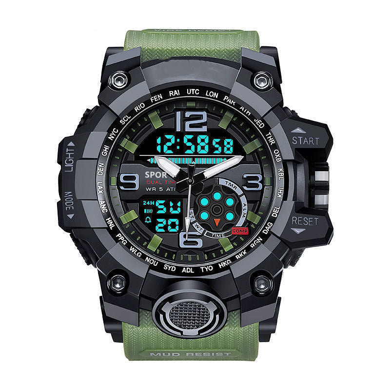 Wasserdichte Sportuhr für Herren mit Dual-Display