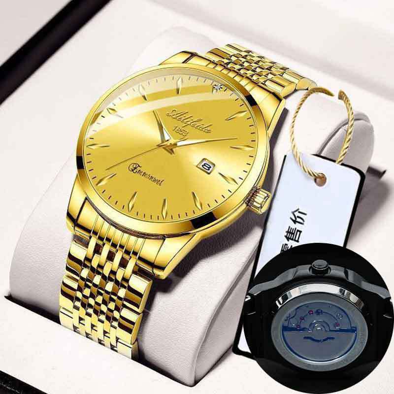 Quarz-Uhr mit transparentem Gehäuseboden – Bild 3 | LuxeStyle