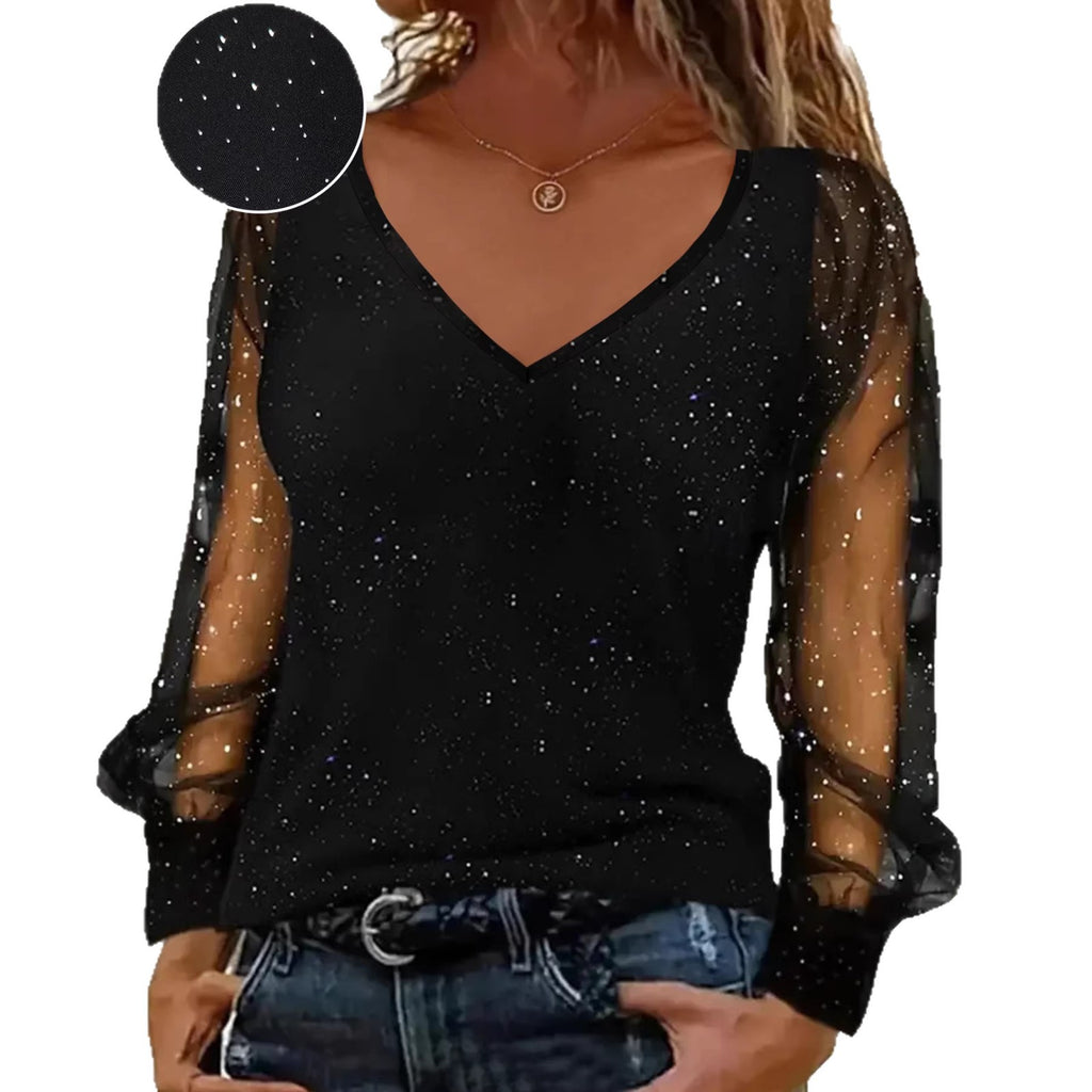 V-Ausschnitt Langarmshirt im Loose Fit – Ansicht 6