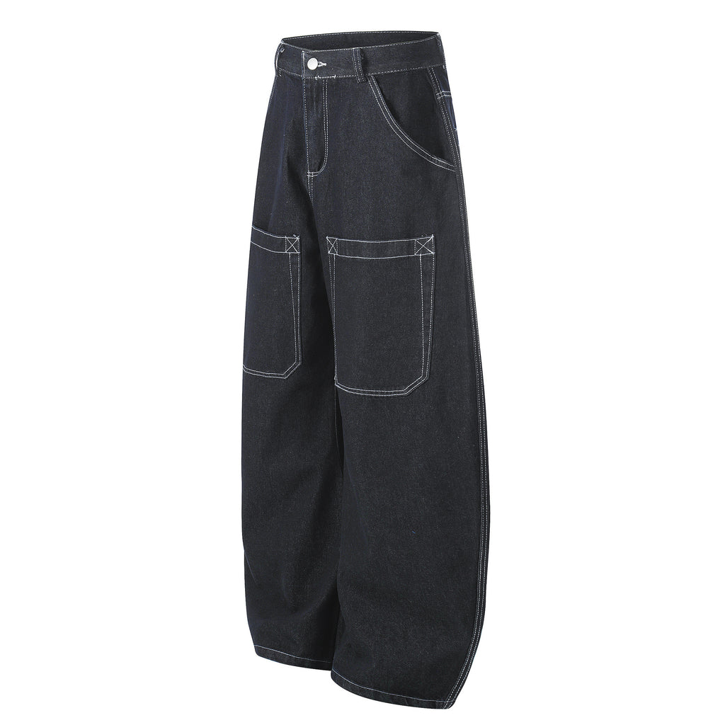 Blauer Denim-Hosen für Damen