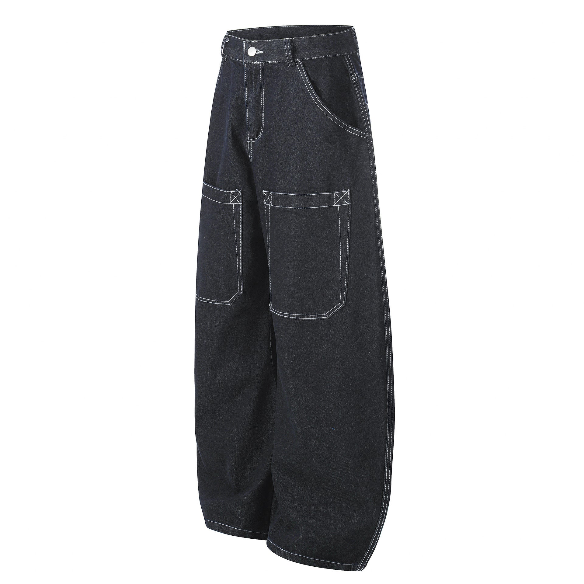 Blauer Denim-Hosen für Damen