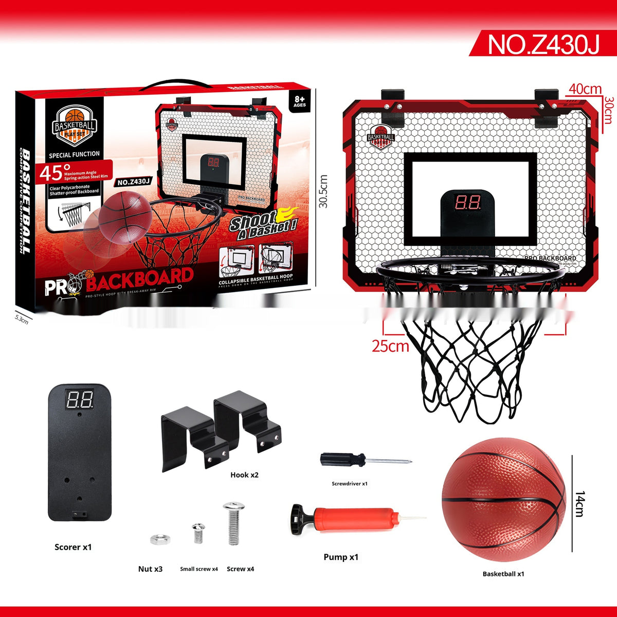 Faltbarer Basketballkorb mit Saugnapf/Haken – Bild 5 | LuxeStyle