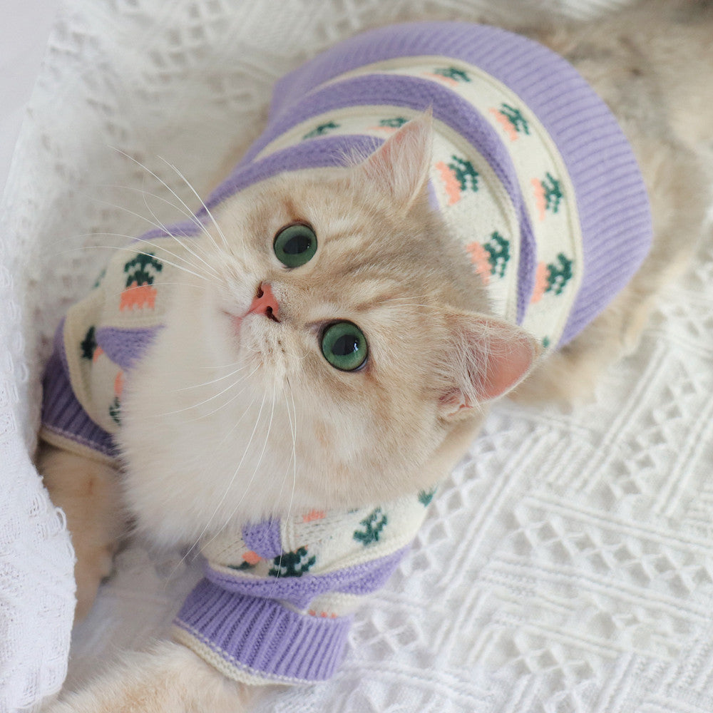 Kuschelschmuck: Katzen- und Hundesweater in Lila – Bild 3 | LuxeStyle