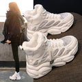 Samt-Plateau-Sneaker für Damen
