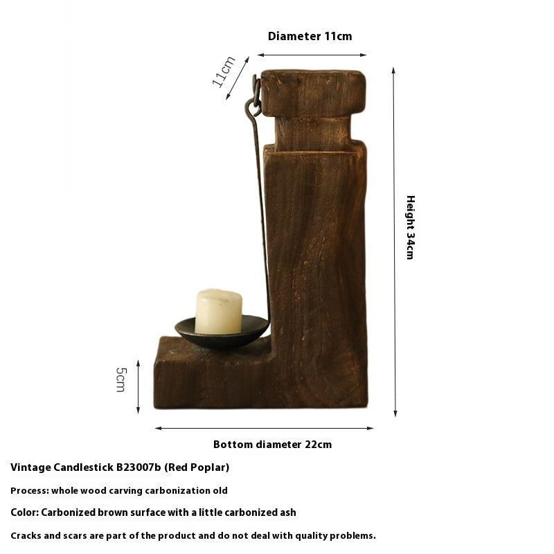 Holzkerzenhalter Vintage – Bild 3 | LuxeStyle