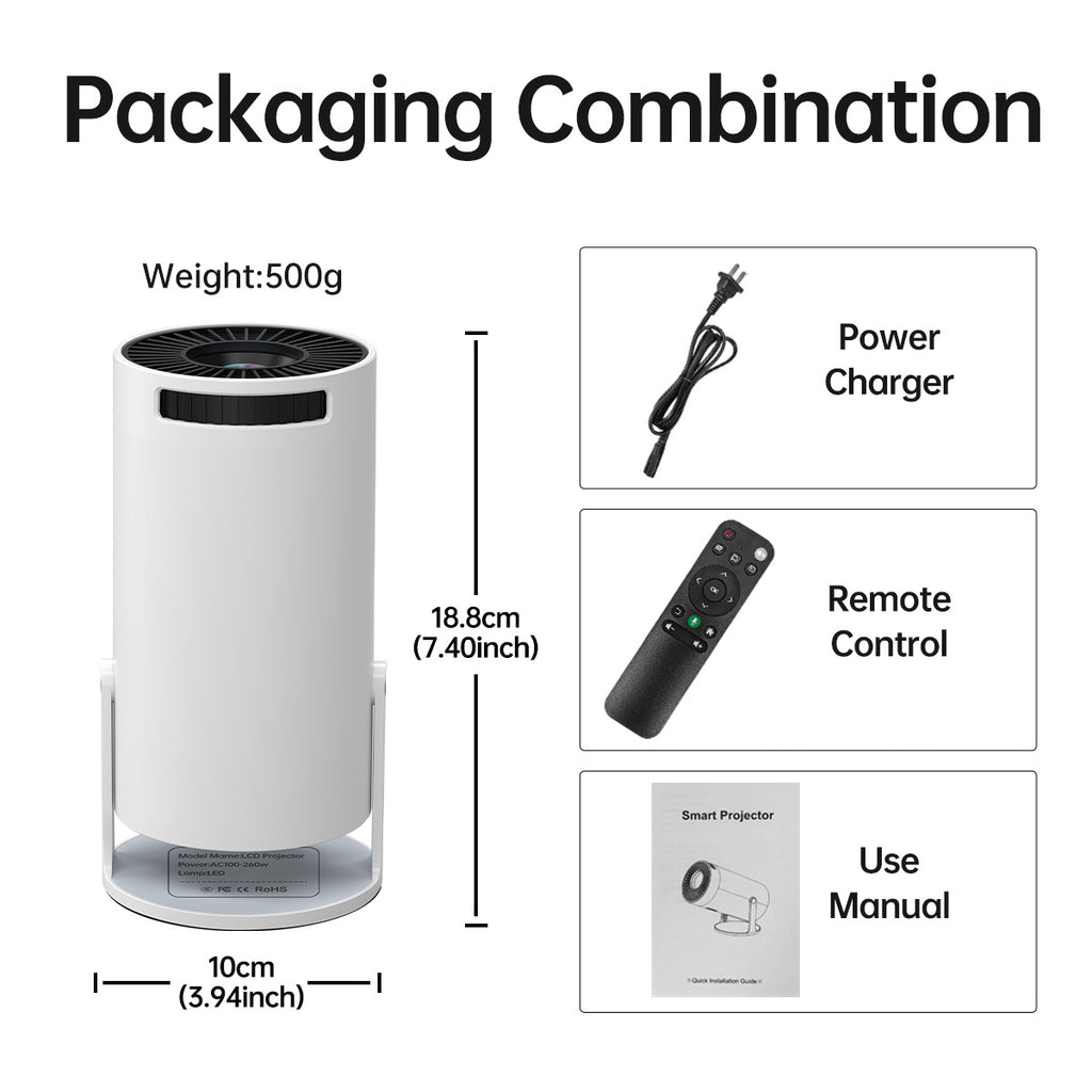 Tragbarer 4K WiFi HD Mini-Projektor