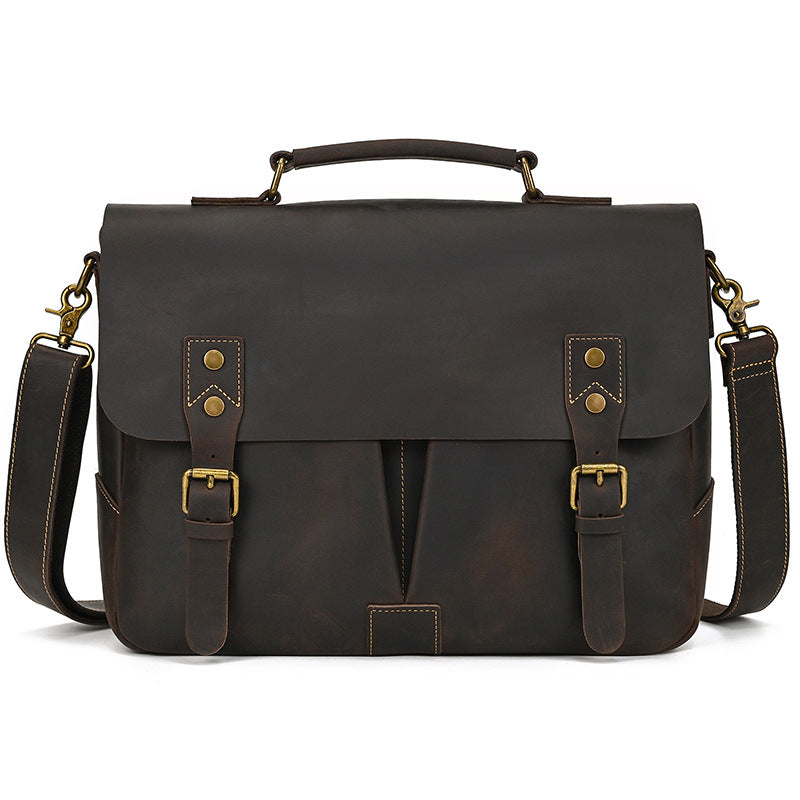 Retro Aktentasche aus Crazy Horse Leder – Bild 18 | LuxeStyle