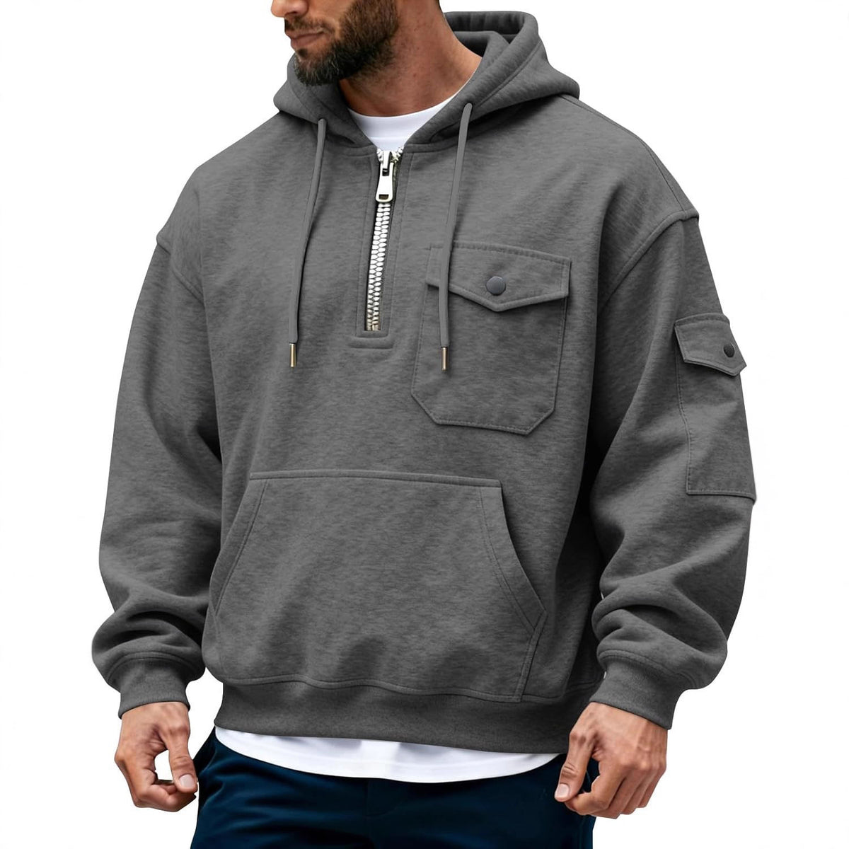 Herren Hooded Longsleeve Jacke – Bild 4 | LuxeStyle