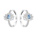 Ohrringe «Blue Lotus» mit Zirkonia-Einlage