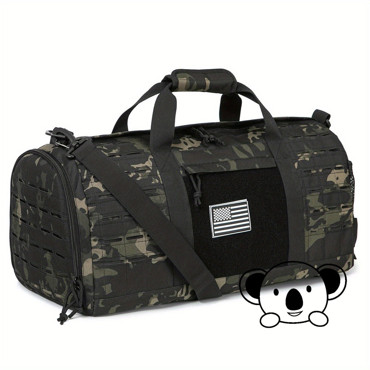 Reisetasche Sportlich 75 l Schwarz-Camo | LuxeStyle