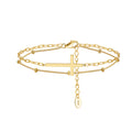 Doppellagiges Kreuzarmband aus 925er Silber – Bild 3 | LuxeStyle