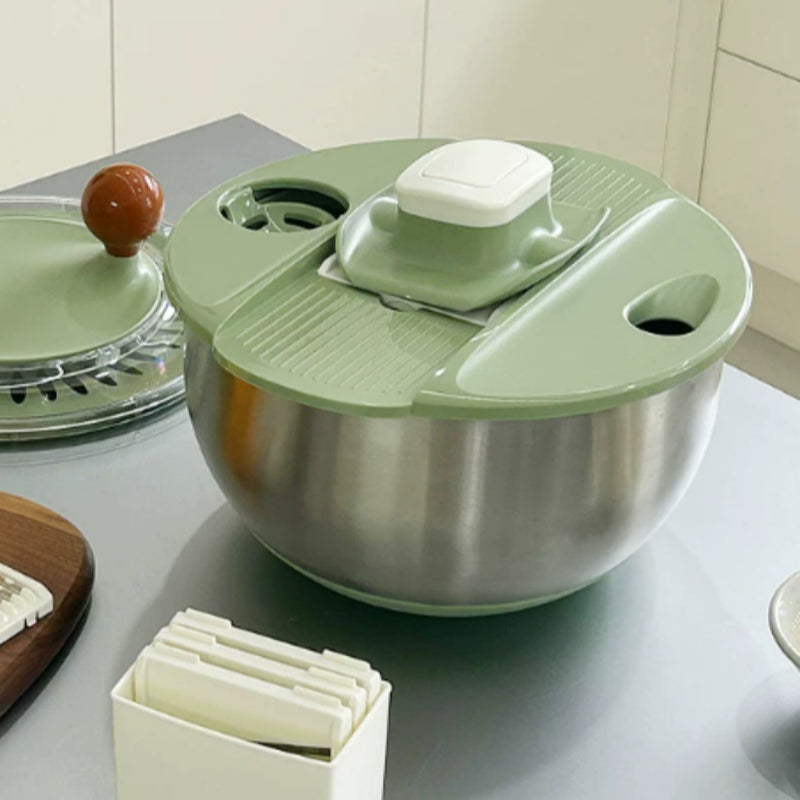 Salatschleuder mit Gemüseschneider