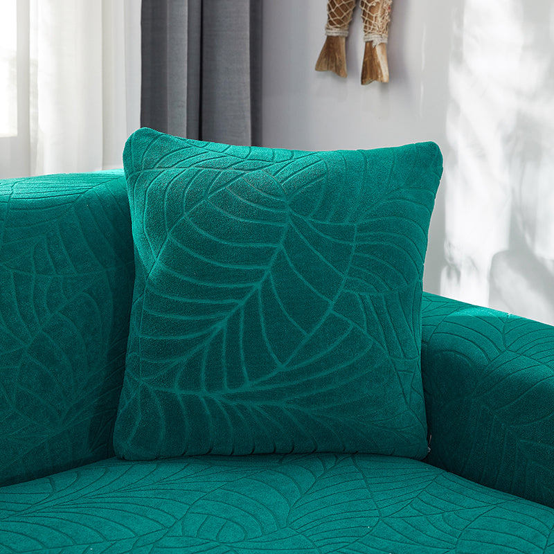 Jacquard Strick-Kissenbezug mit Blattmuster – Bild 2 | LuxeStyle