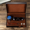 Brown-Leder-Armbanduhr-Set – Bild 1 | LuxeStyle