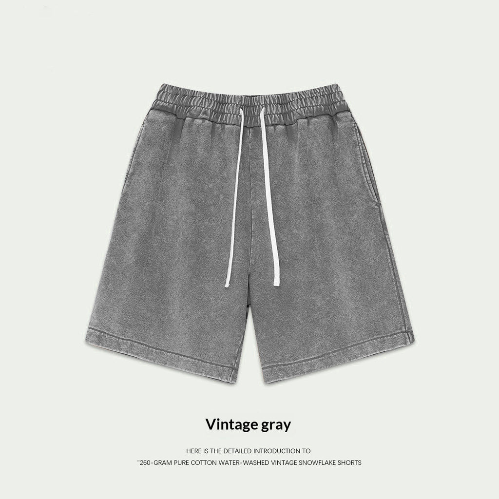 Retro Capri Shorts mit Schneeflocken-Textur
