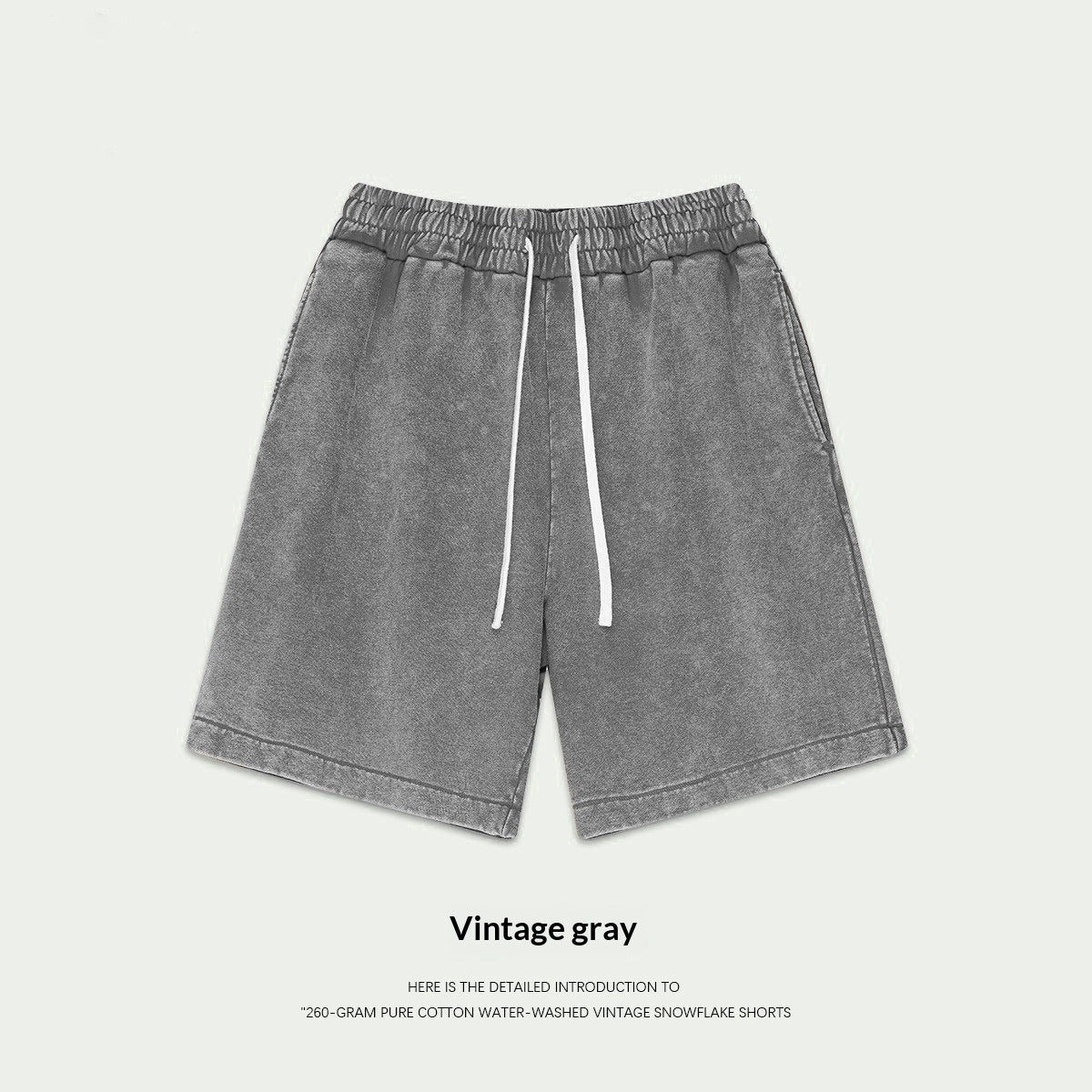 Retro Capri Shorts mit Schneeflocken-Textur