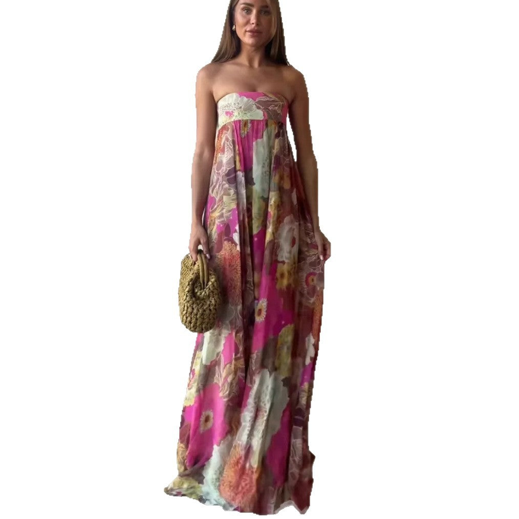 Ärmelloses Plisseekleid mit Blumenmuster – Bild 3 | LuxeStyle