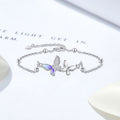 Sterling Silber Armband mit Blumen- und Schmetterlingsmotiv | LuxeStyle