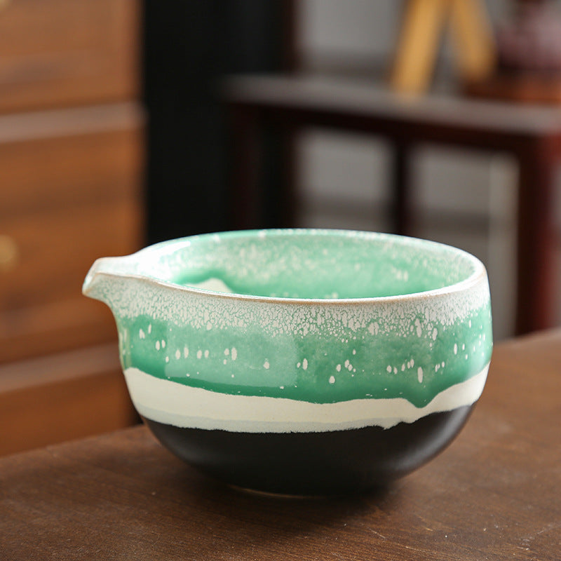 Runde Teeschale mit Rundauslauf – Matcha-Serie – Bild 5 | LuxeStyle