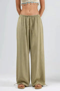 Freizeit-Hose mit weitem Bein – Reddish Brown
