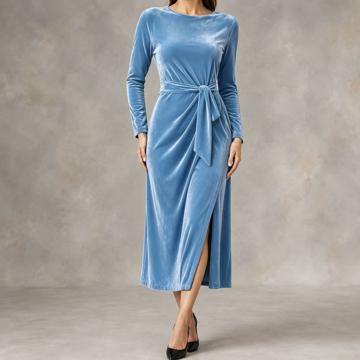 Damen Bodycon Kleid mit langen Ärmeln – Bild 7 | LuxeStyle