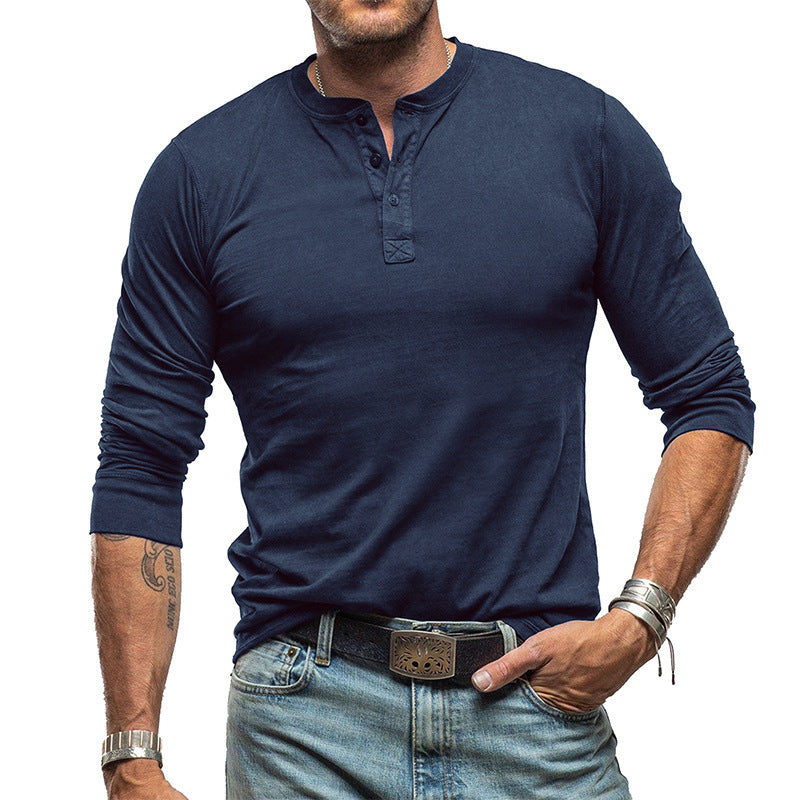 Langarmshirt aus reiner Baumwolle für Herren – Bild 2 | LuxeStyle