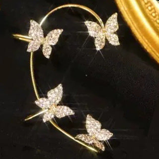 Schmetterling Ohrclip & Ohrhaken