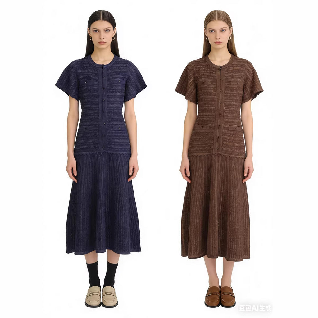 Elegantes Strickkleid – knielang – Bild 2 | LuxeStyle