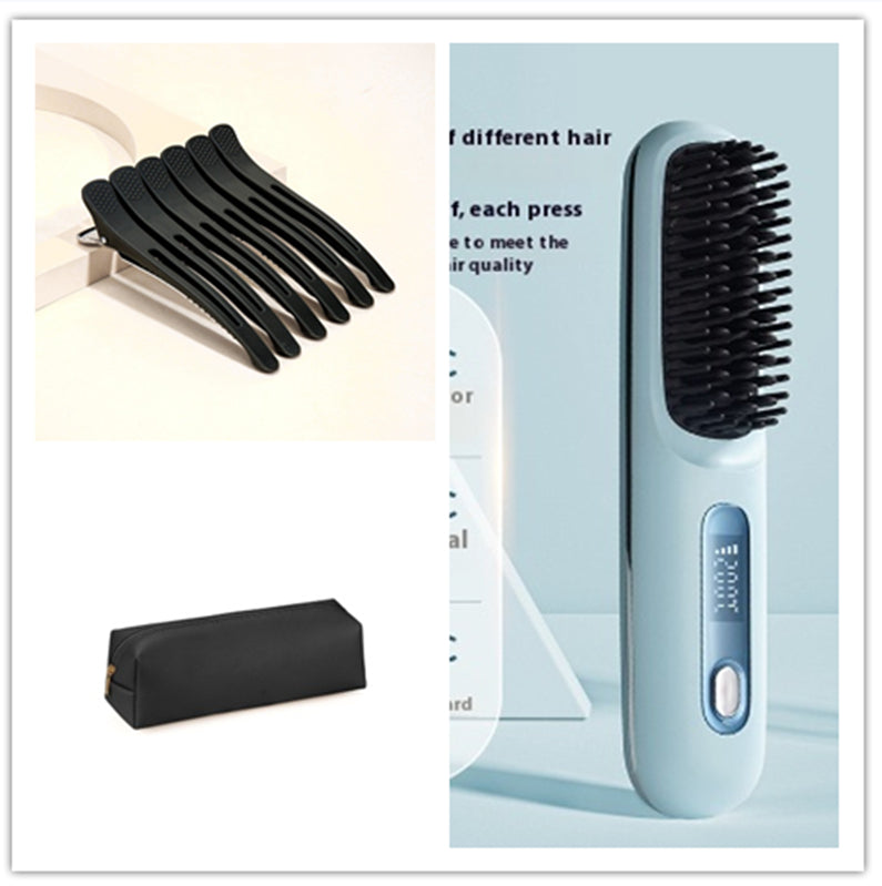 Kabellose 2-in-1 Glättbürste für schnelles Styling