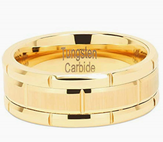 Wolframstahl-Ring mit Bambusmuster – Bild 5 | LuxeStyle