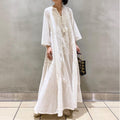 Elegantes Schnürkleid aus Baumwoll-Leinen – Bild 1 | LuxeStyle