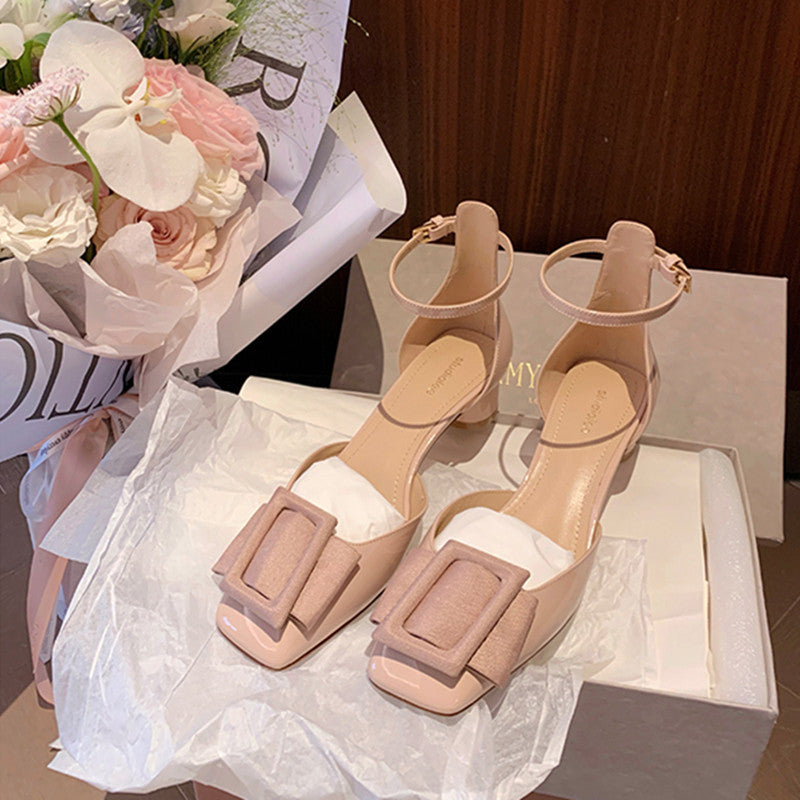 Damensandale mit quadratischem Zeh und Peep-toe – Bild 6 | LuxeStyle