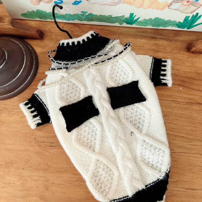 Schwarzer/Weisser Hundesweater Herbst – Bild 16 | LuxeStyle